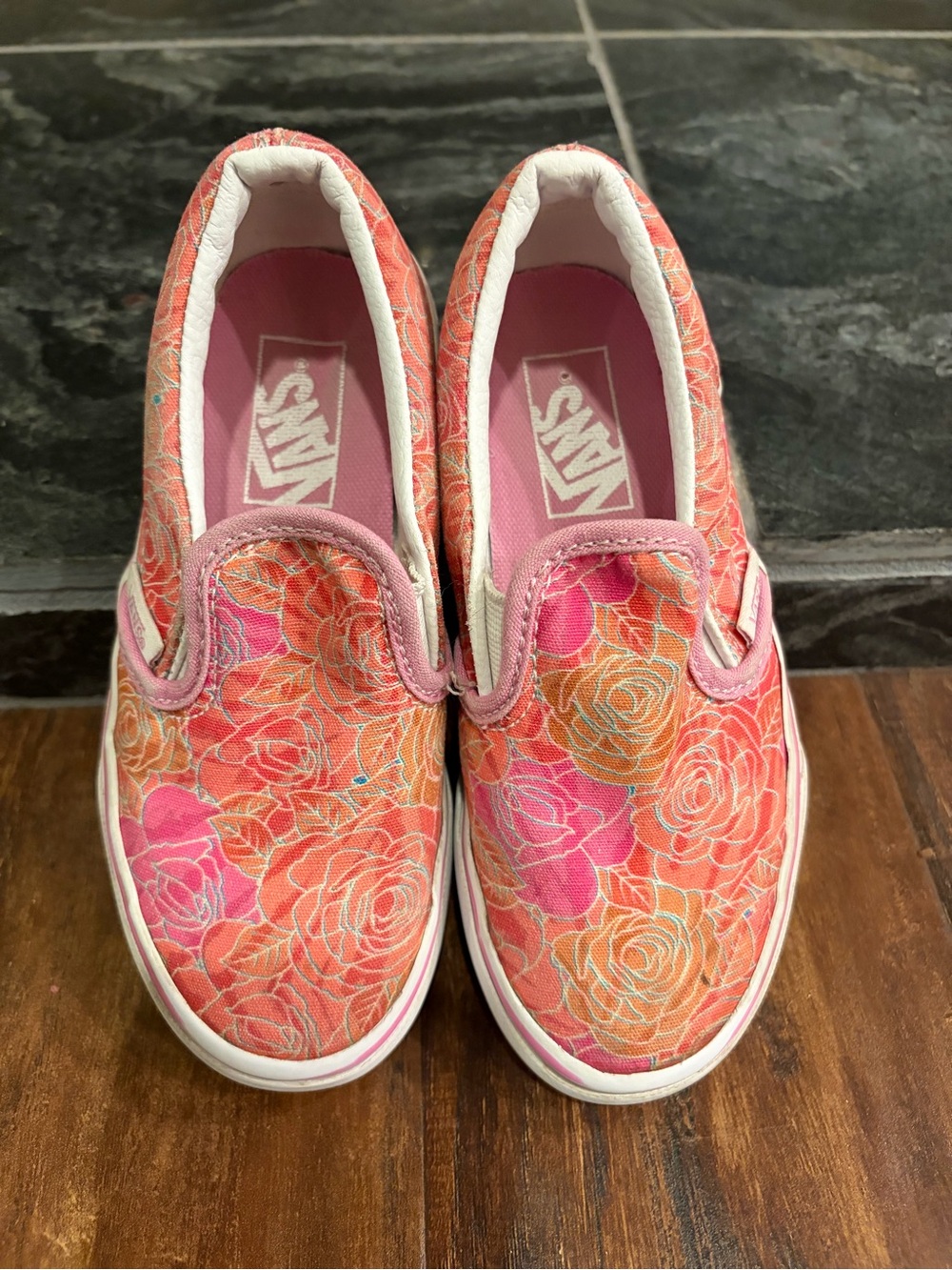 Vans Floral Slip-On Sneakers - Pink & Peach